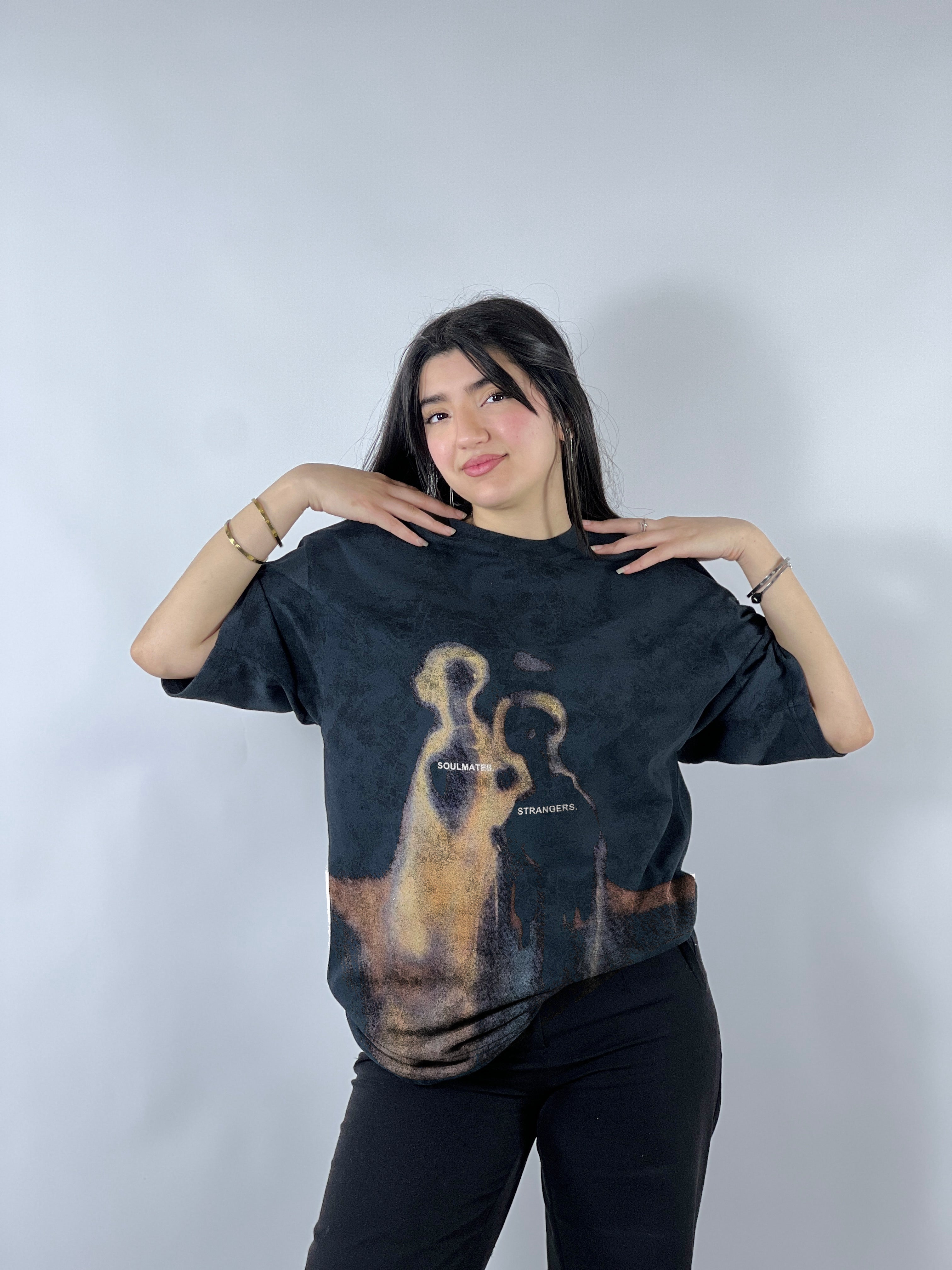 STRANGERS & SOULMATES ACID TSHIRT OVERSIZED