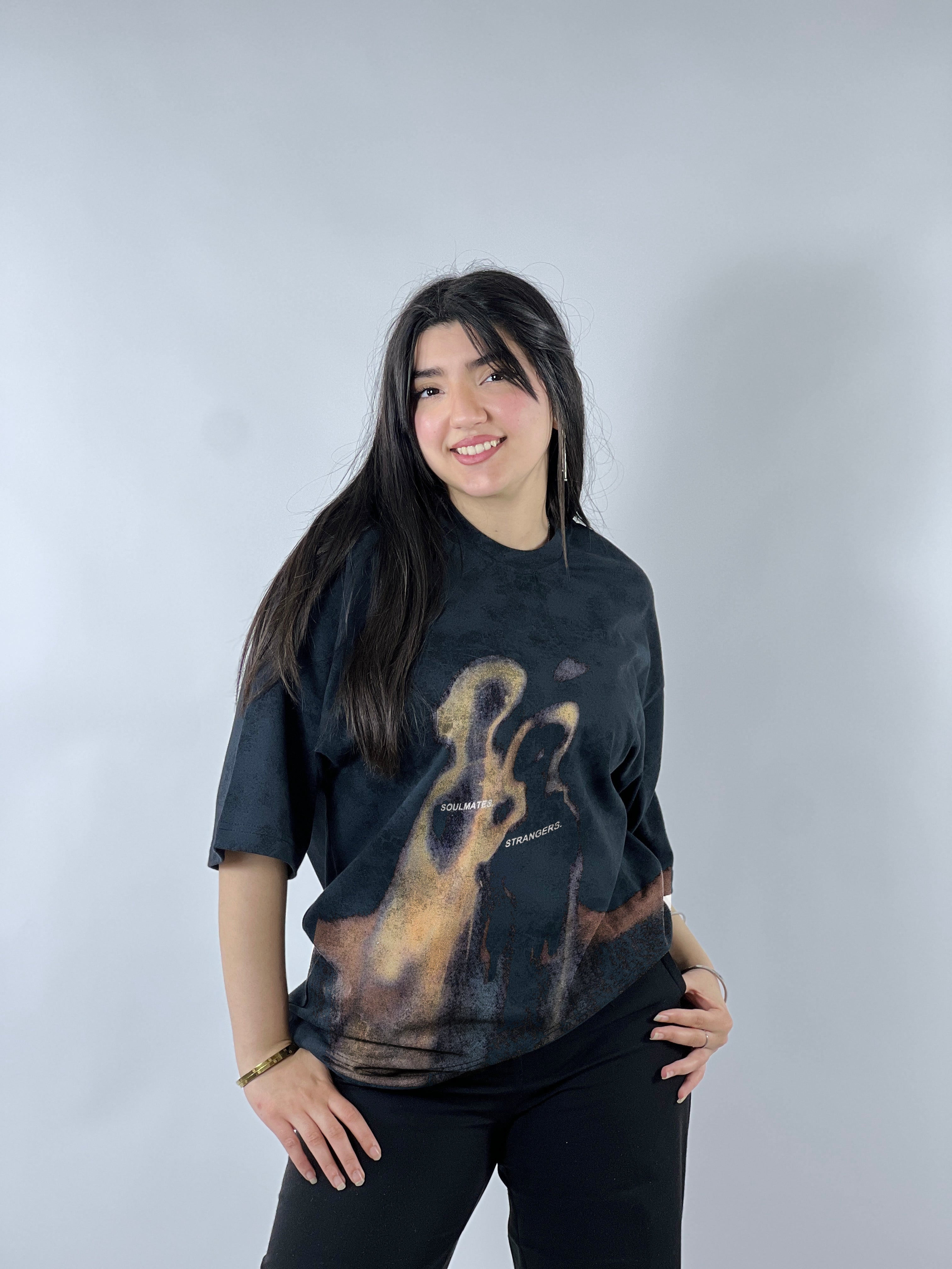 STRANGERS & SOULMATES ACID TSHIRT OVERSIZED